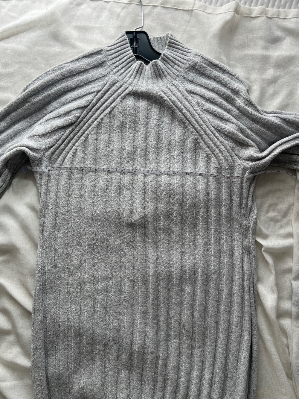 Hollister Gray Ribbed Mock Neck Sweater Dress Tunic Size Small Soft Knit - Picture 6 of 8